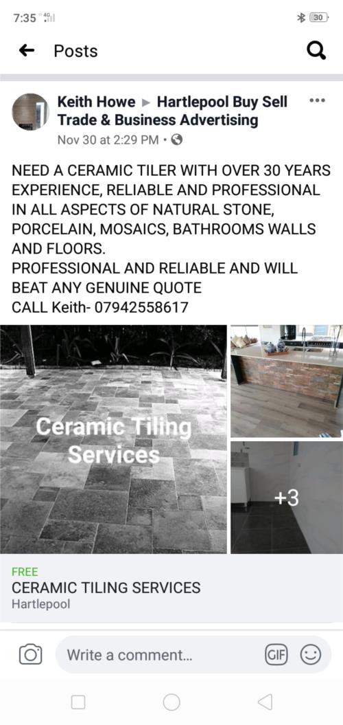Ceramic Tiling Services Hartlepool